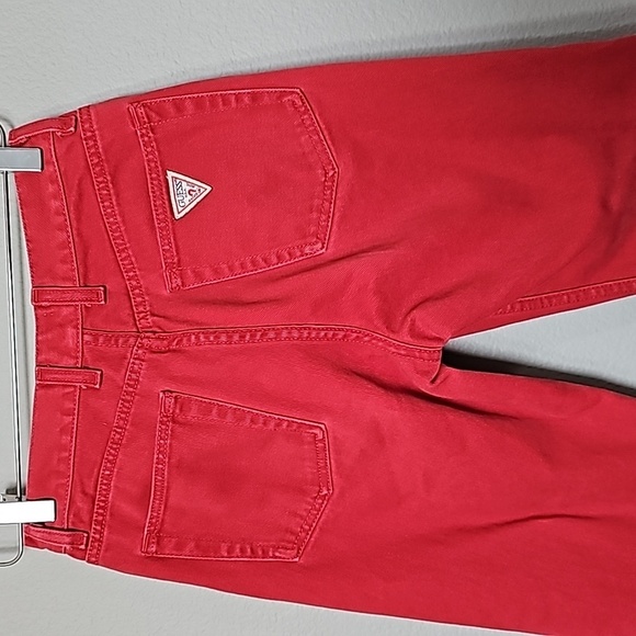 Guess red Vintage Downtown Girl Throwback Sexy high rise jeans size 0 - Picture 4 of 9